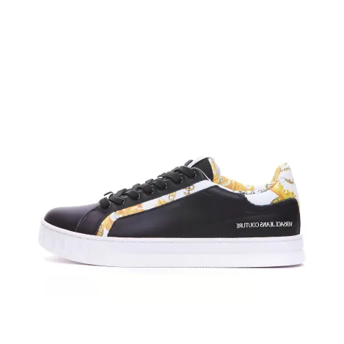 VERSACE JEANS Skateboard Shoes Men Low-Top Black