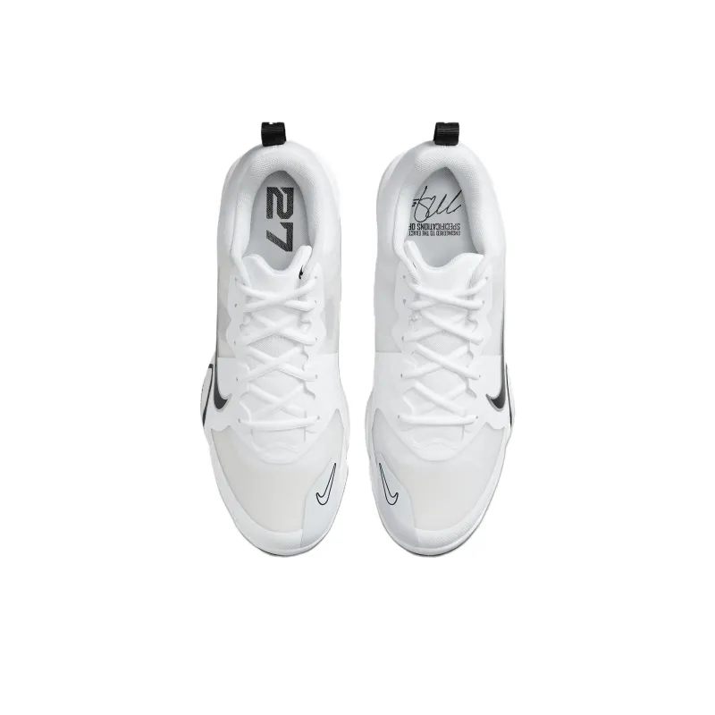 Nike Force Zoom Trout 9 Pro White Pure Platinum Metallic Silver Black-2