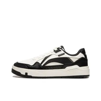 LiNing Common 80s Anti Slip Wear Resistant Low Top Skateboard Shoes Women's White Black