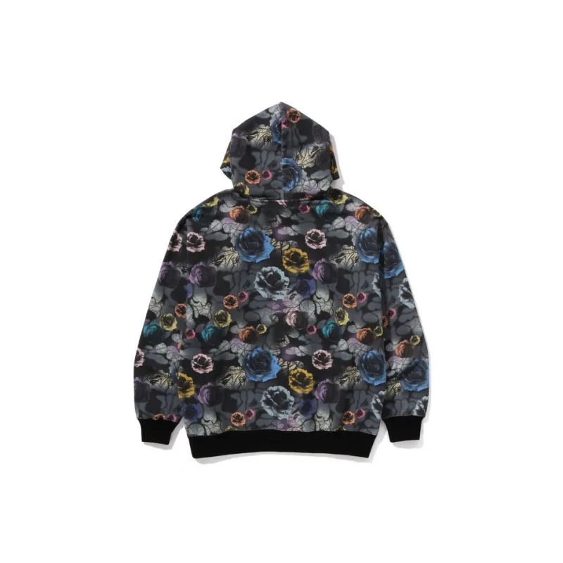 A BATHING APE Floral Camo Pattern Relaxed Fit Pullover Hoodie-1