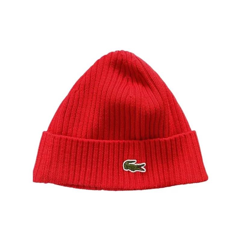 LACOSTE Logo patch Wool Beanie-1