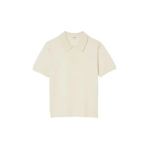 Sandro Polo Shirts Men Milk White