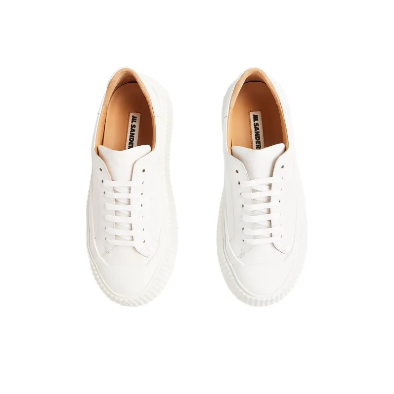 JIL SANDER Low Top Stylish Skateboarding Shoes Women's White-4