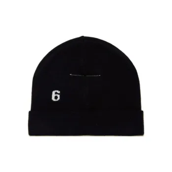 MM6 Maison Margiela Intarsia-logo Beanie Hat
