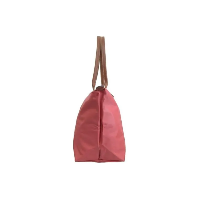 LONGCHAMP Le Pliage Recycled Canvas With Leather Trim Dumpling Bag Handbag, Shoulder Bag Tubas Women's Red-3
