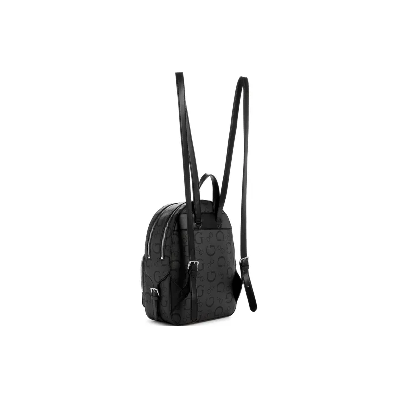 GUESS Coated Canvas Backpack Women's Black-1
