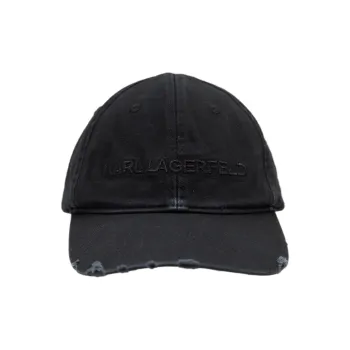 KARL LAGERFELD Cotton Baseball Caps Unisex Black