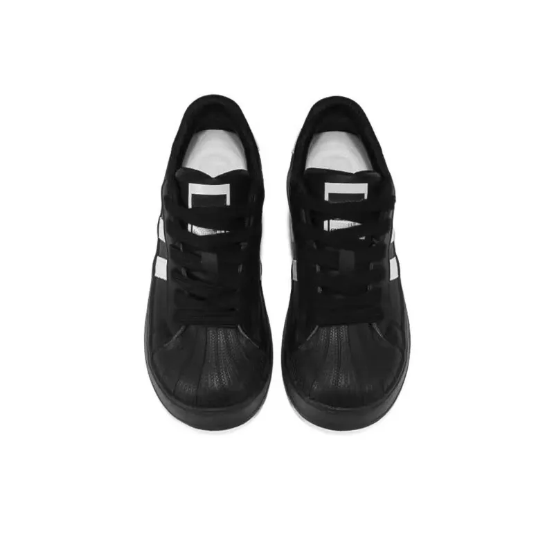 OAOQ Box Included Wear resistant And Lightweight Low Top Skateboard Shoes Women's Black-3