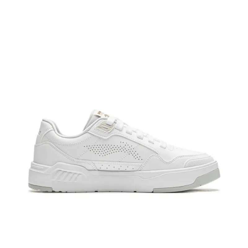 LiNing Common 80s Anti Slip Wear Resistant Low Top Skateboard Shoes Women's White-1