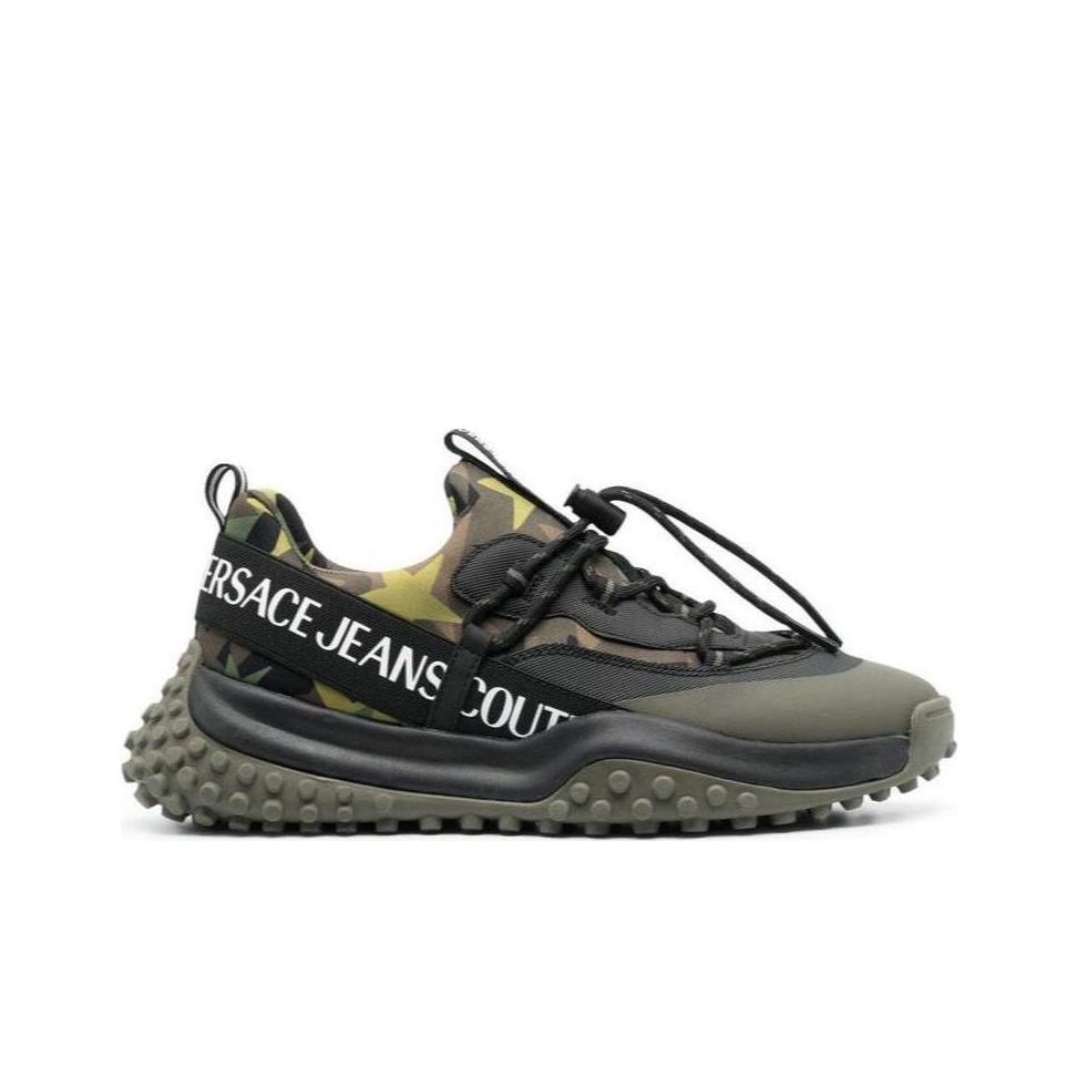 VERSACE JEANS Couture Casual Shoes Men Low-Top Green - POIZON