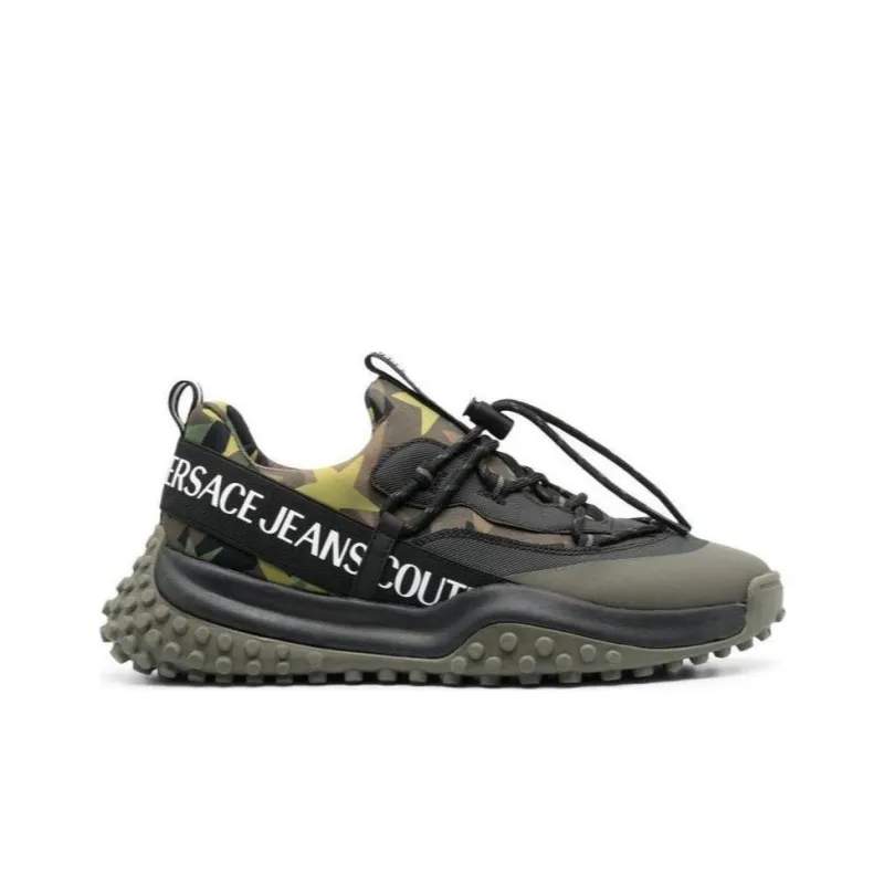 VERSACE JEANS Couture Low Top Casual Shoes Men's Green-1