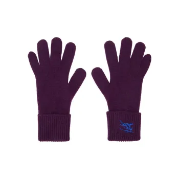 Burberry Cashmere Knit Gloves Men's Purple