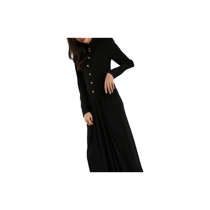 BESIONIA FW24 Long Sleeved Dresses Women's Black-3