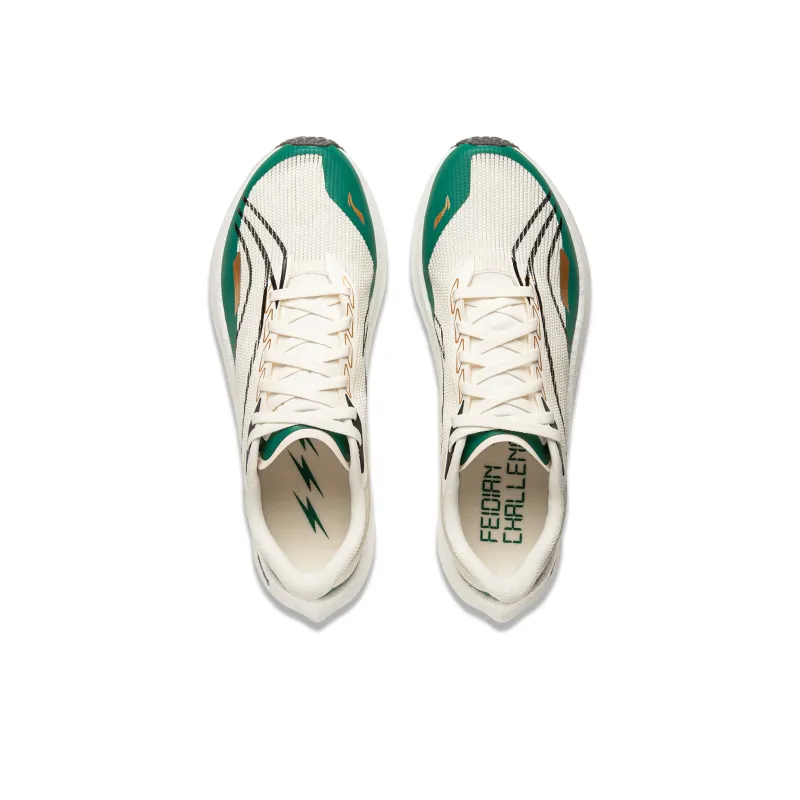 LINING Feidian 4 Challenger Running Shoes Women's Low Top Beige Green-3