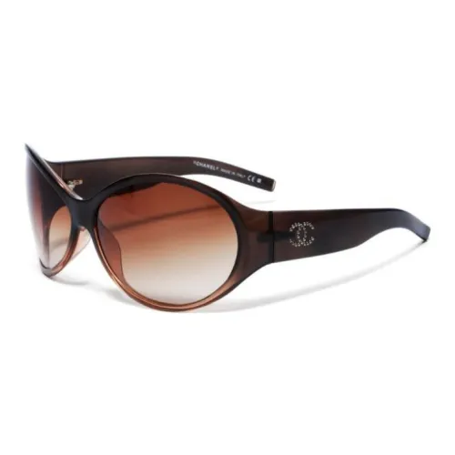 CHANEL Pre-Owned 1990 CC Oval-frame Sunglasses