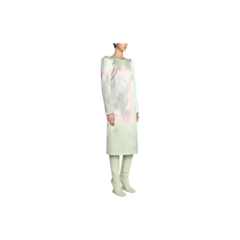 DRIES VAN NOTEN Paint Stroke-print Silk Dress-3