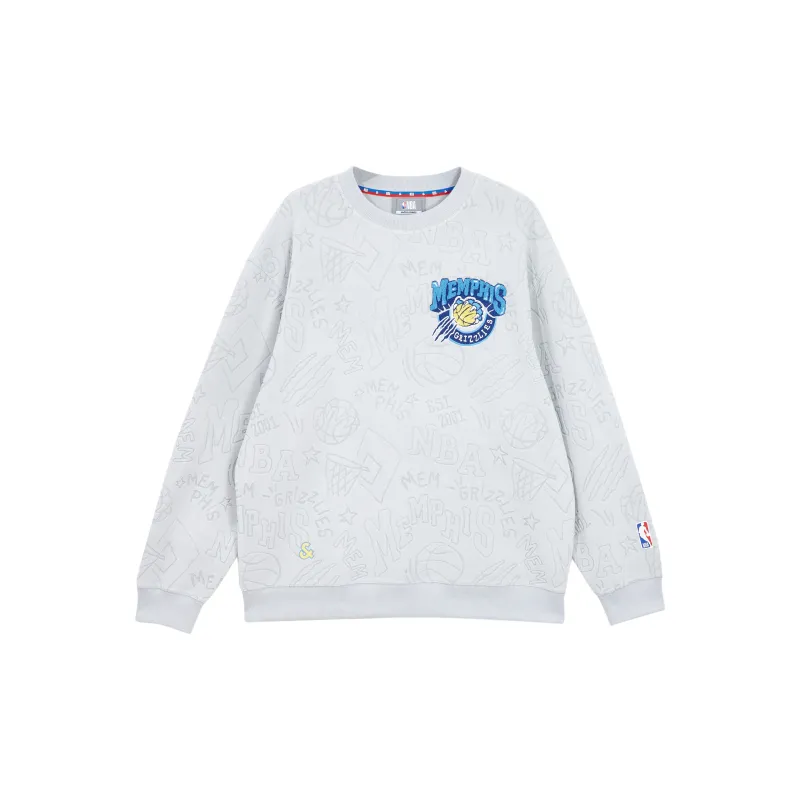JACK JONES· JACK&JONESxNBA Sweatshirt Unisex Light Blue Gray-1
