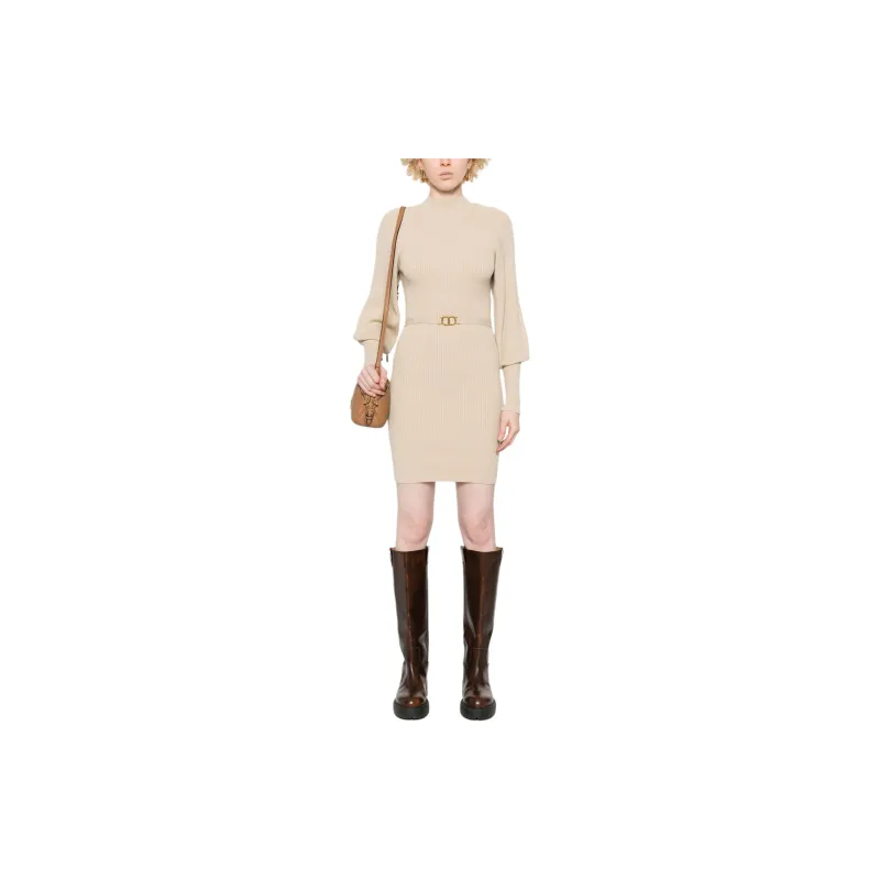 Twinset Ribbed knit Midi Dress-1