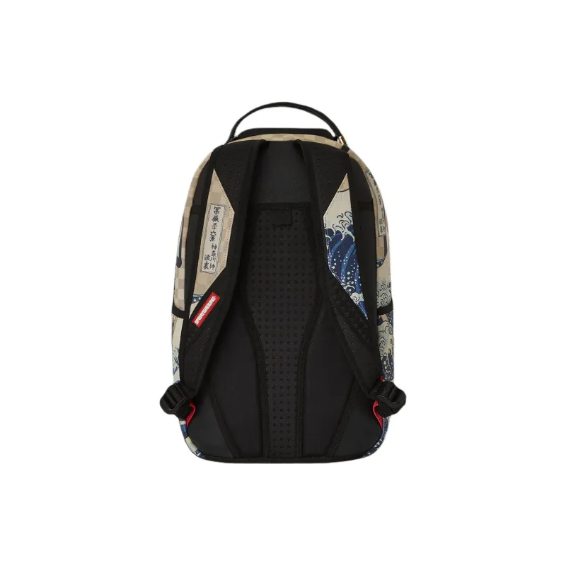 SPRAYGROUND Artificial Leather Backpack Unisex Brown & Blue-4