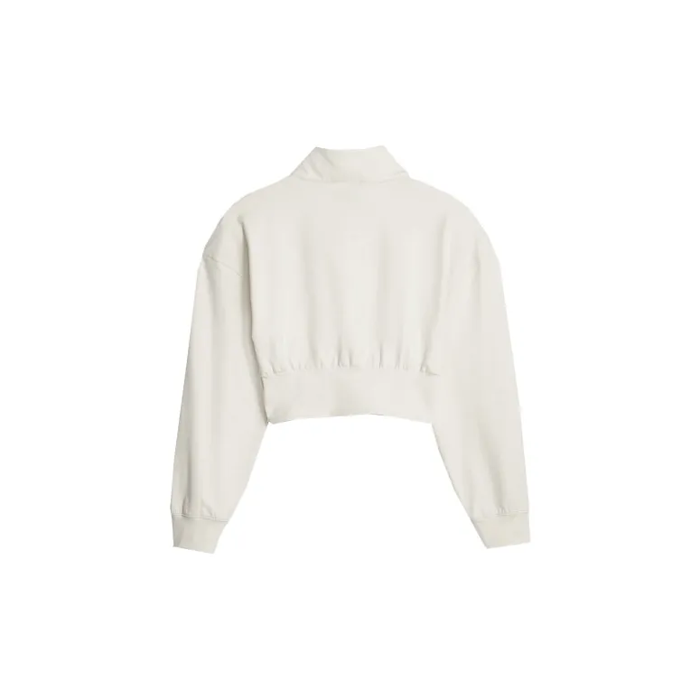 PUMA CLOUDSPUN Fashion Half-Zip Women's Training Sweatshirt Jackets Coats Women's White-1