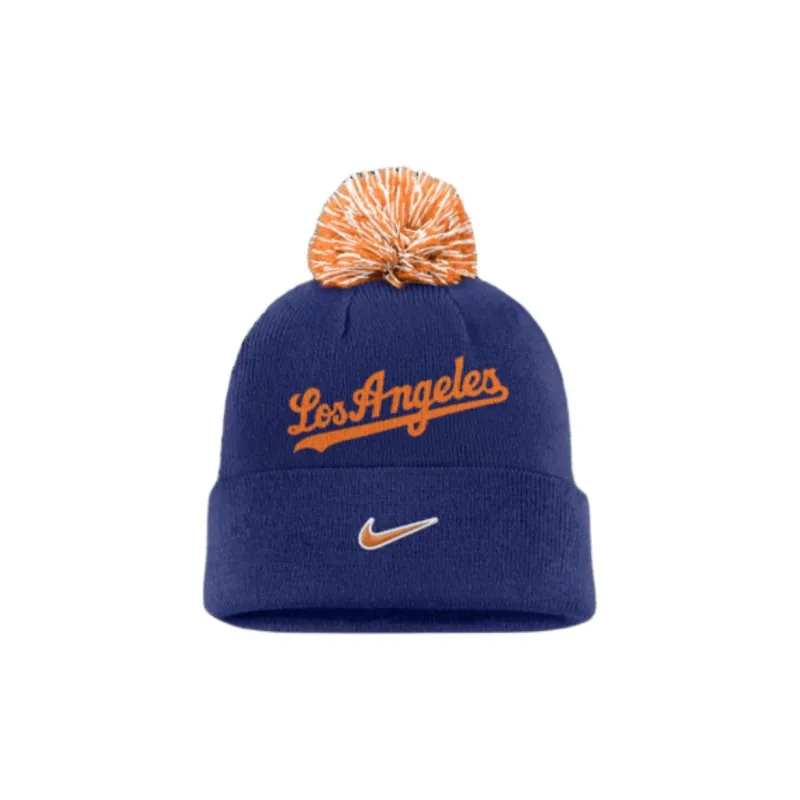 Nike Los Angeles Dodgers Peak Men's Nike Mlb Cuffed Pom Beanie-1