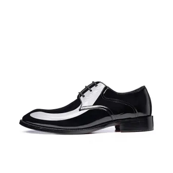 LAORENTOU Dress Shoes Men Low Top Black