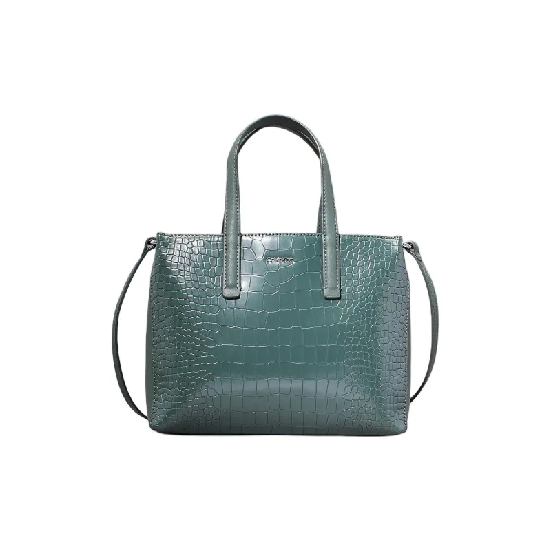CALVIN KLEIN PU Tote Bag, Shopping Bag, Shoulder Bag, Crossbody Bag, Handbag Trumpets Women's Palm Green-0