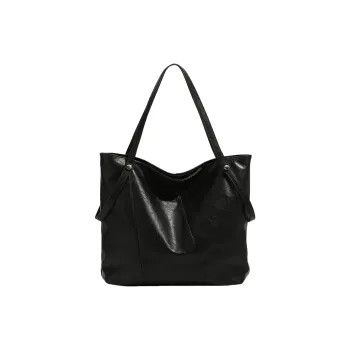NOMK Pu Handbag, Shoulder Bag Medium Size Women's Black