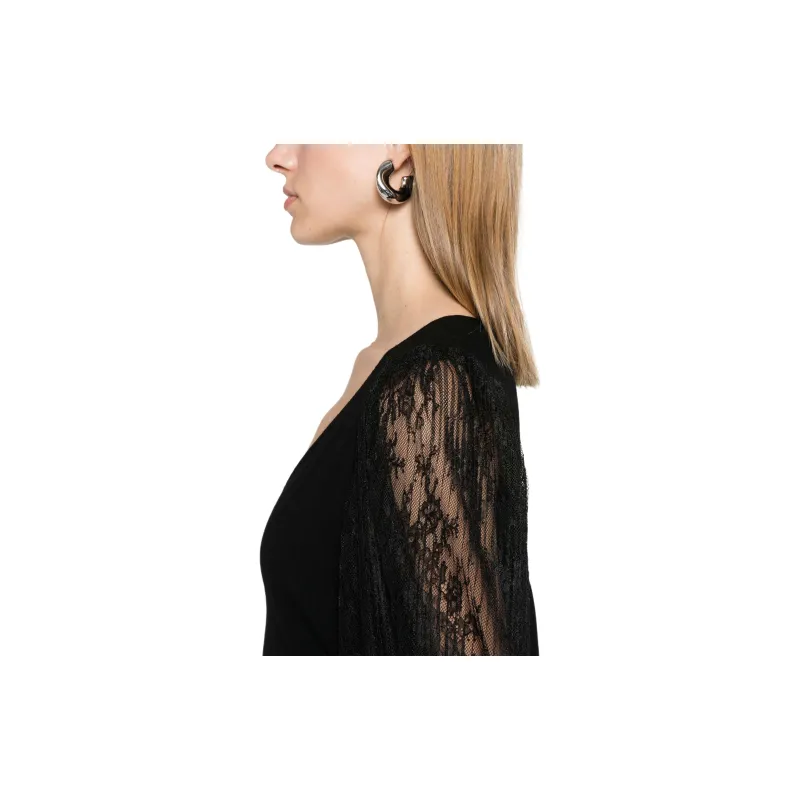 Twinset Dual use Lace sleeves Sweater-4
