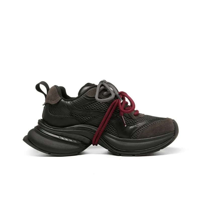 LEECAT STUDIO Anti-Slip Wear-Resistant Breathable Lightweight Height Increasing Low-Top Chunky Sneakers Women's-7