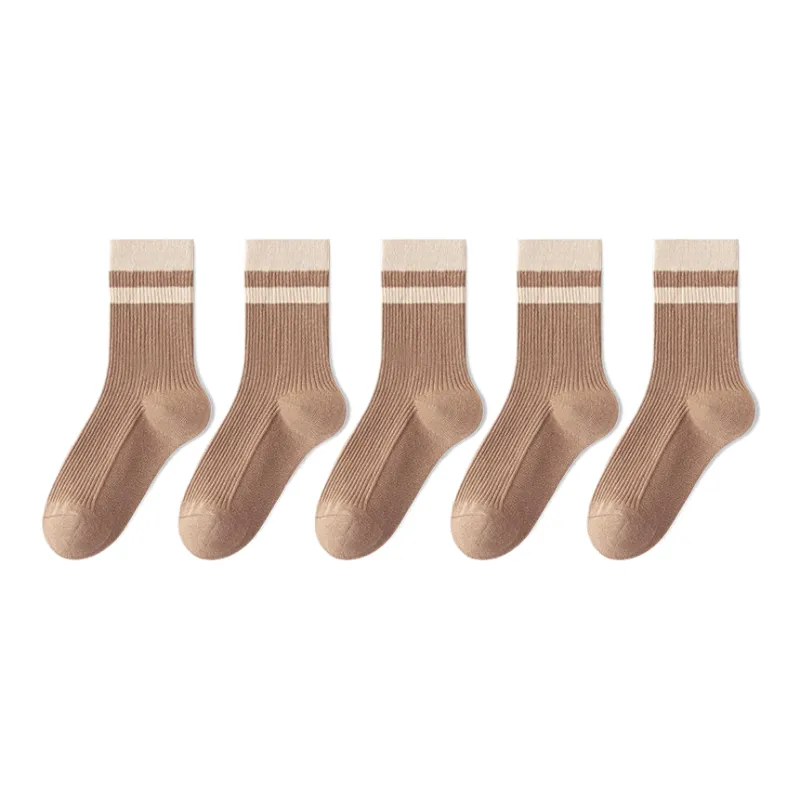 Lan Miao Mid Calf Socks Women's 5 Pack-5