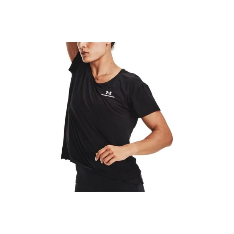 Under Armour Drop Shoulder Sleeve T Shirt Women's Black-5