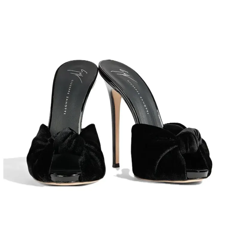 Giuseppe Zanotti Bridget Velvet Sandals Women's-4