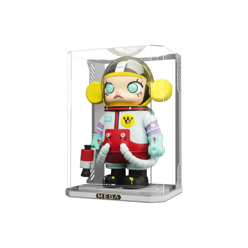 LIGHT YOUR BRICKS Le Yi Bai Compatibility Pop Mart 1000% Molly Extra Large Action Figure Storage Box Model Accessories-0