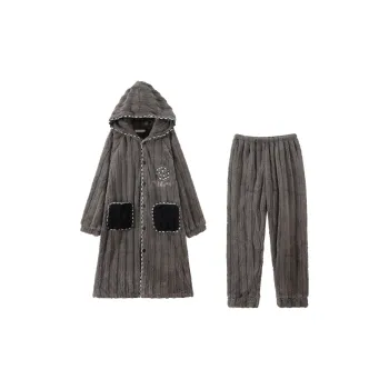 Qiao Ni Tong Pajama Set Men's Coffee