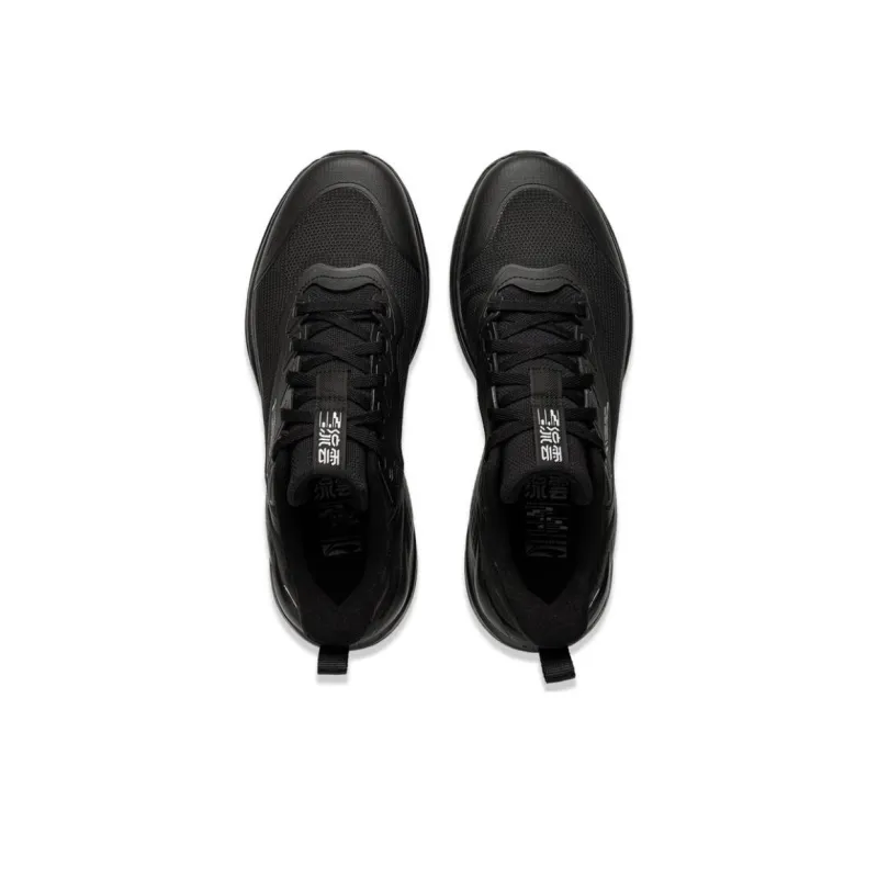 LiNing Liuyun Anti Slip Wear Resistant Low Top Casual Running Shoes Men's Black-3