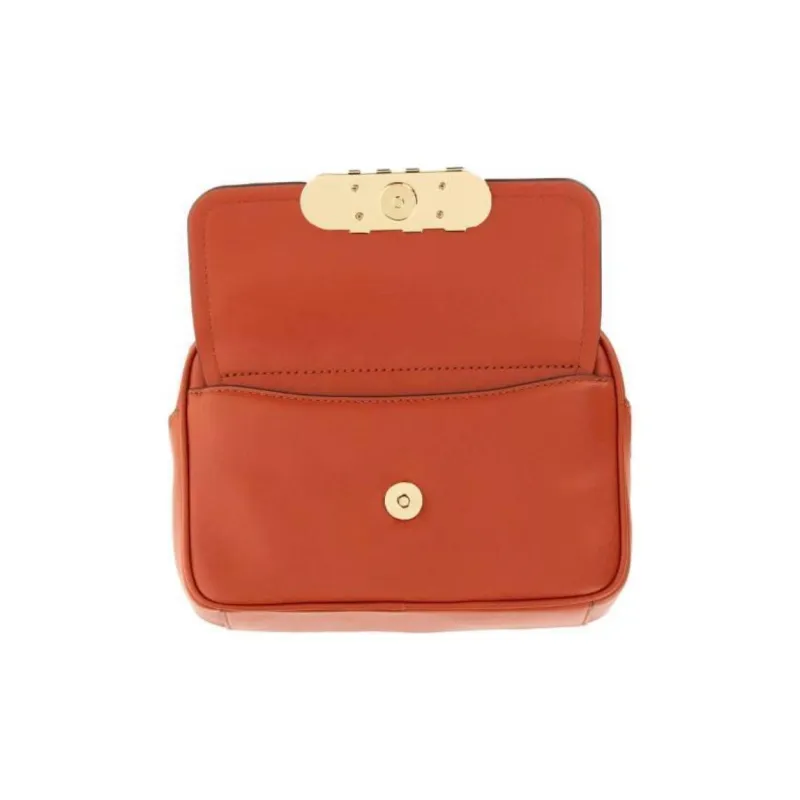 MICHAEL KORS PARKER Leather Handbag Shoulder Bag Crossbody Bag Medium Size Women's Orange-4