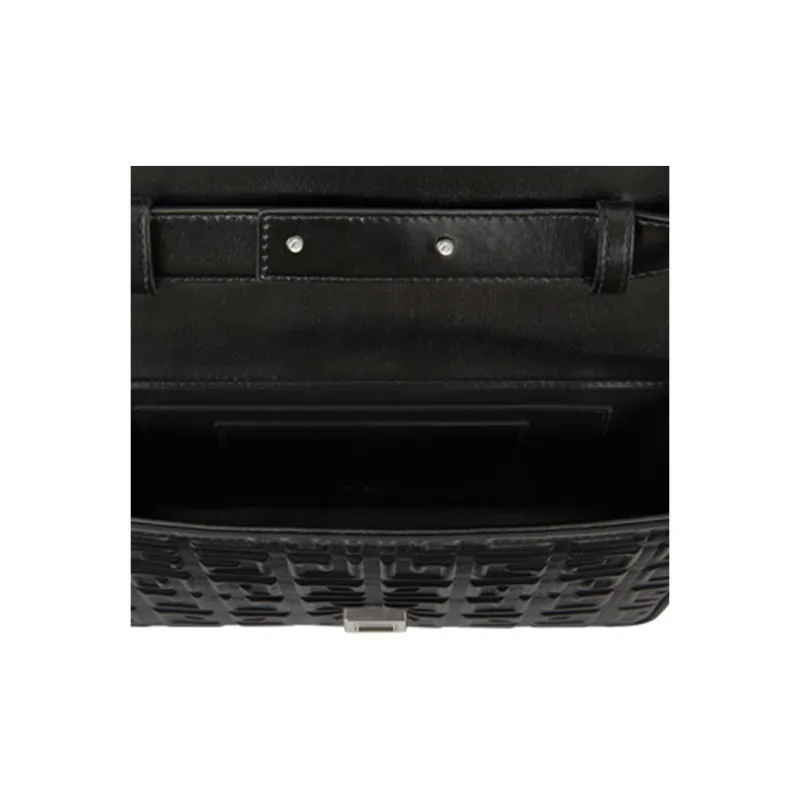 GIVENCHY 4G Cow Leather Patchwork Shoulder Bag Crossbody Bag Medium Size Women's Black-6