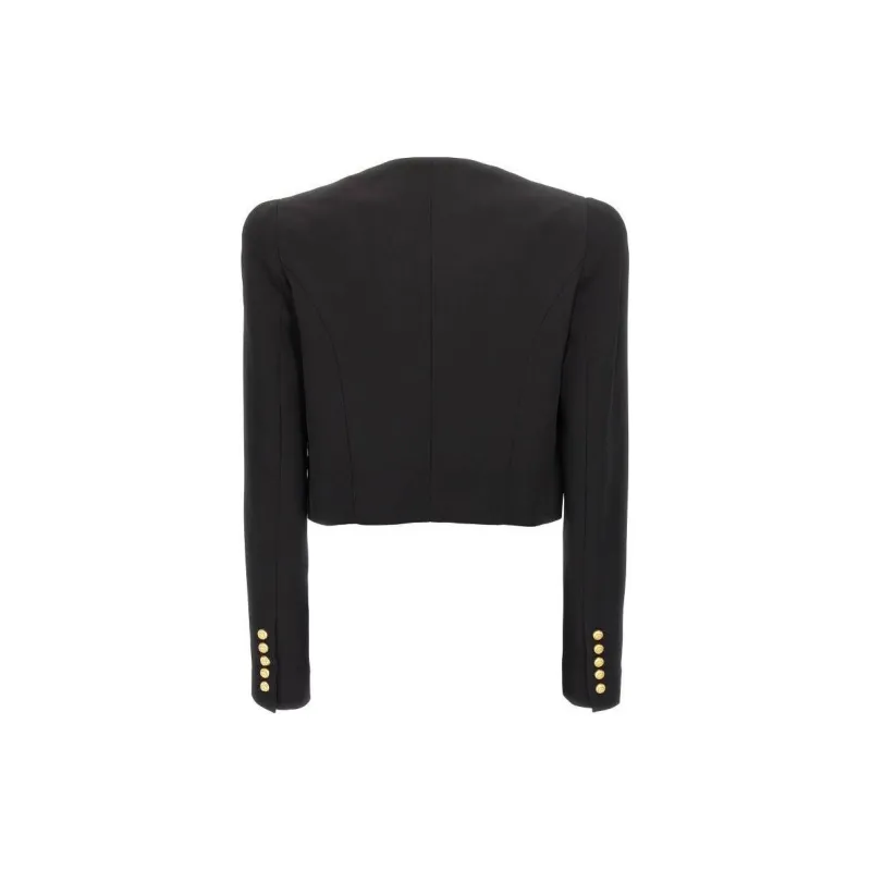 BALMAIN Button Detailed Cropped Jacket-1
