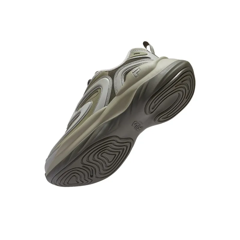 FILA FUSION BUZZARD Meteorite Slip Resistant Low Top Casual Shoes Men's Gray Green-4
