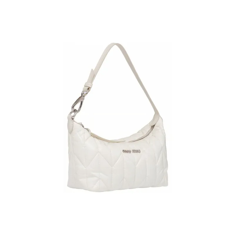 MIU MIU MaritimeSpirit Leather Portable Handbag Shoulder Bag Mini Women's White-1