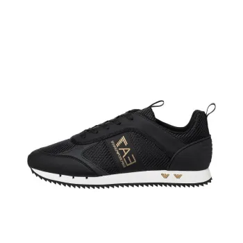 EMPORIO ARMANI EA7 Low Top Casual Shoes Men's Black Gold