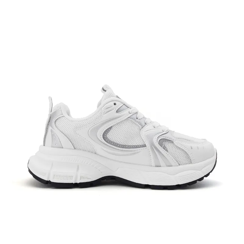 Warrior Trendy Casual Shoes Cushioned Wear-Resistant Height Increasing Low-Top Chunky Sneakers Women's White-2