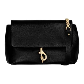REBECCA MINKOFF Leather Shoulder Bag Crossbody Bag Women's Black