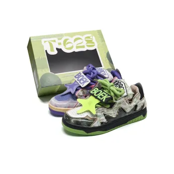 T628 Skateboard Shoes Unisex Low Top Pink, Black, White