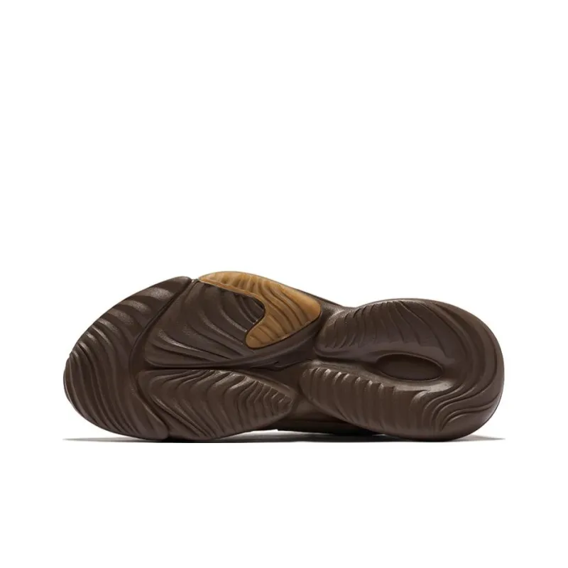 Erke Xiaoguang Cushioning Wear Resistant Low Top Casual Shoes Men's Taupe Dark Rosewood-4