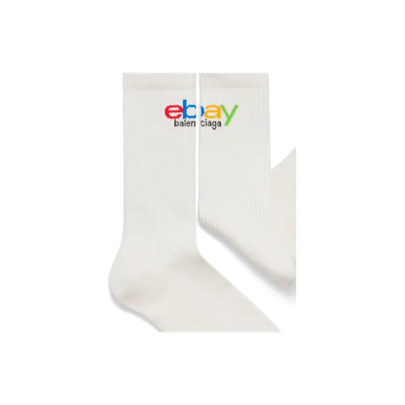 Balenciaga Logo Intarsia Socks-1