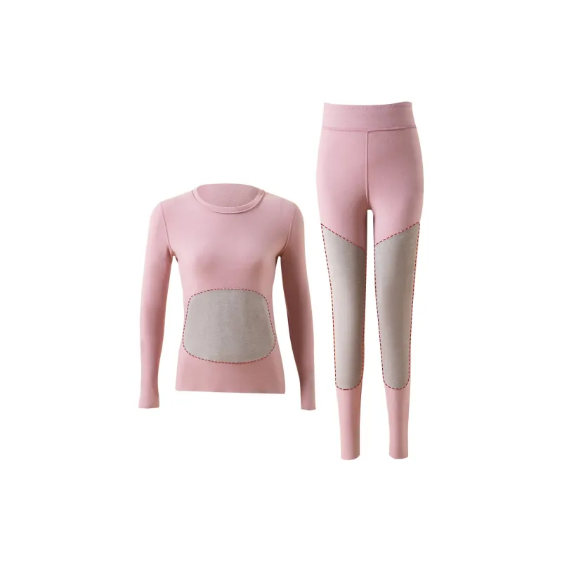 H YXIANG Thermal Set Women's Skin Pink-0