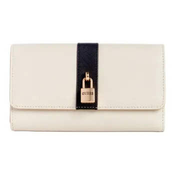 GUESS Artificial Leather Wallet Women's Gray White