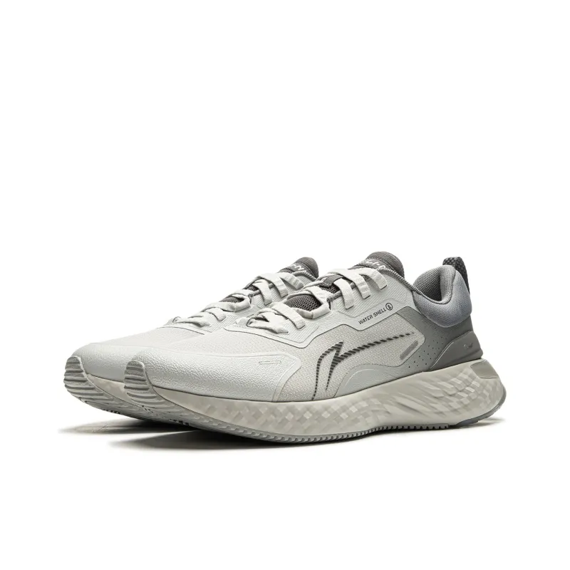 LiNing Cloud Shield Anti Slip Wear Resistant Low Top Casual Running Shoes Men's Gray-2